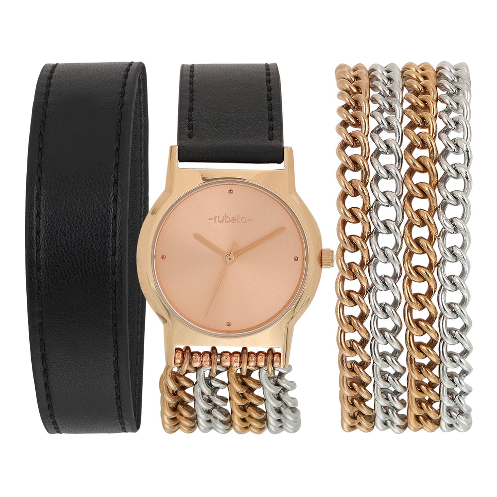 The Dream Wrap - Round Rose Gold - Black