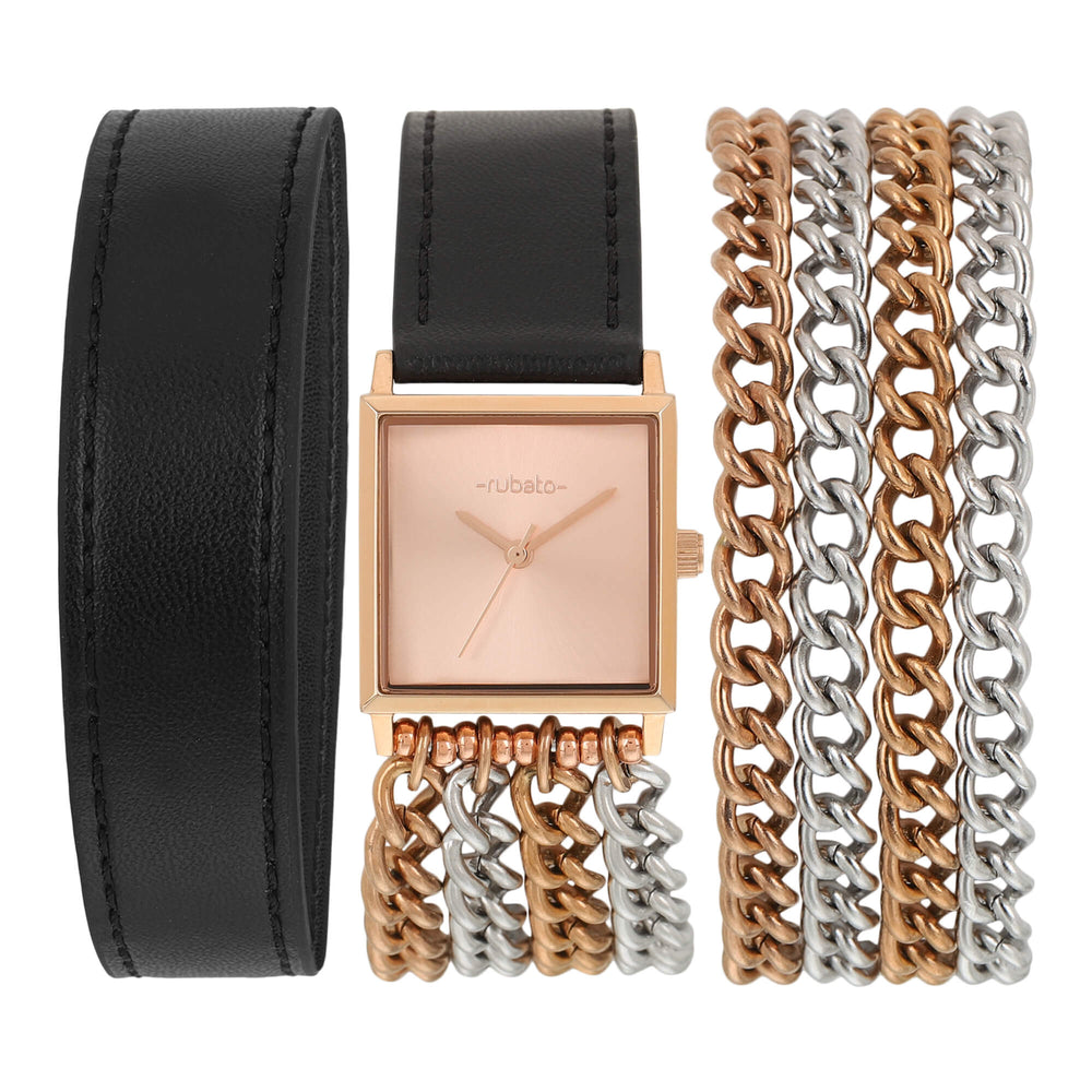 The Dream Wrap - Square Rose Gold - Black