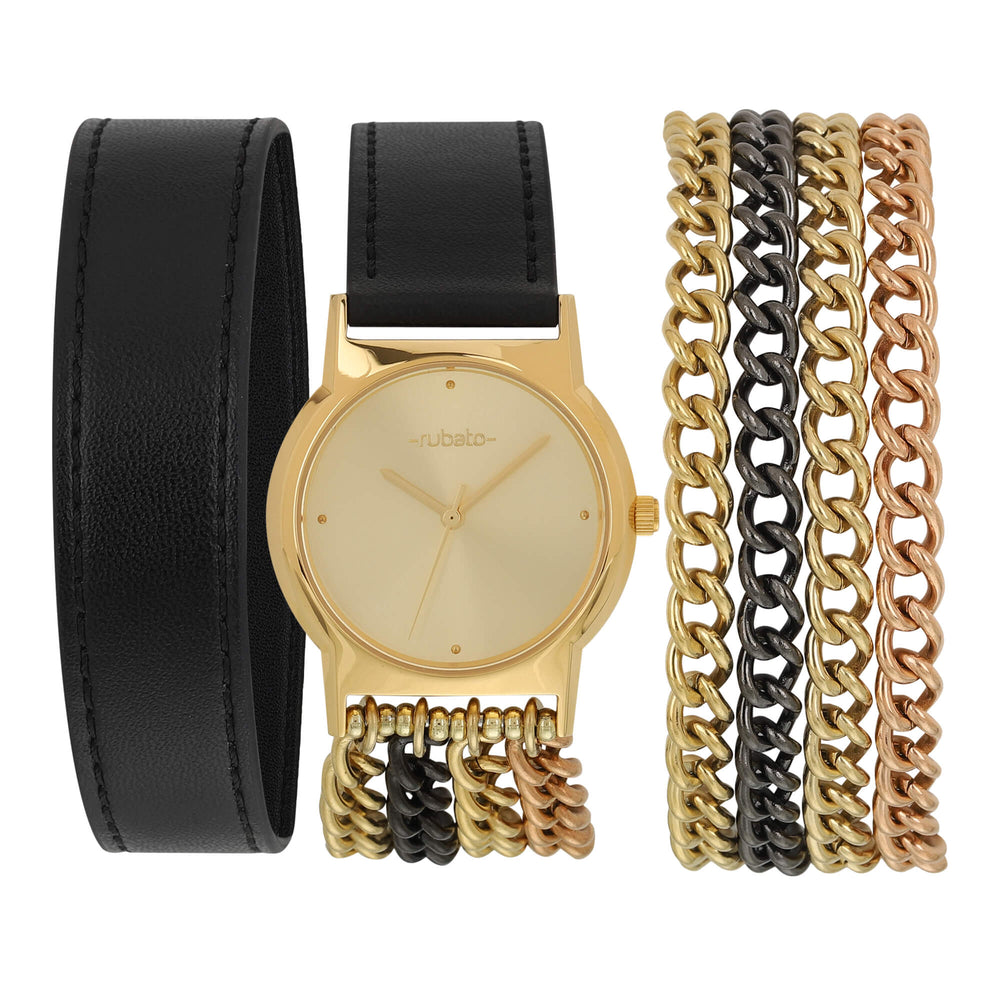 The Dream Wrap - Round Gold - Black