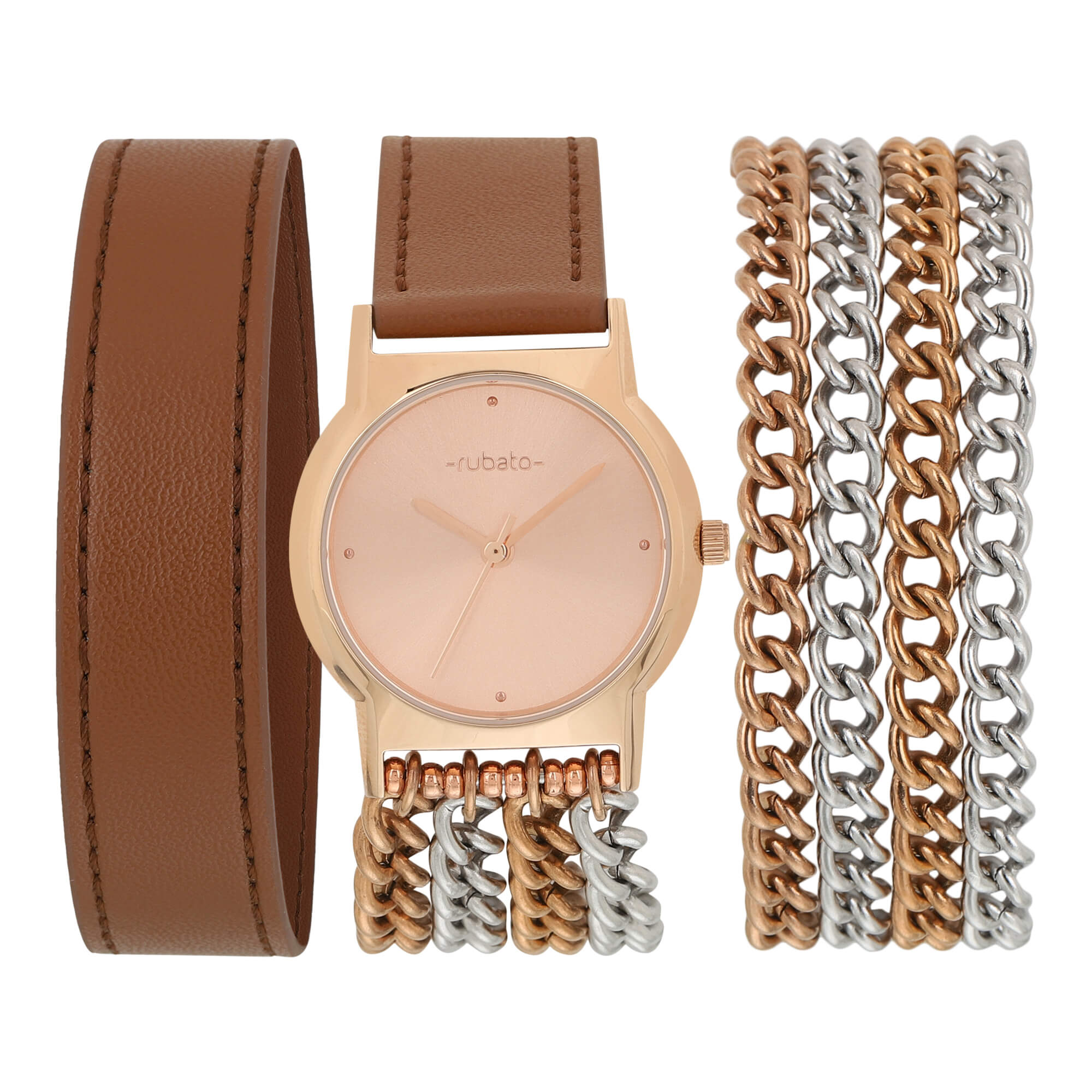 The Dream Wrap - Round Rose Gold - Tan